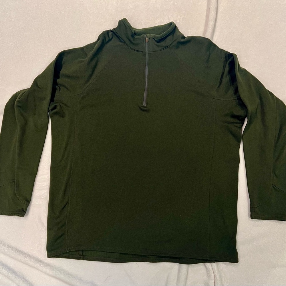 L.L. Bean Olive Green Ribbed Pullover
